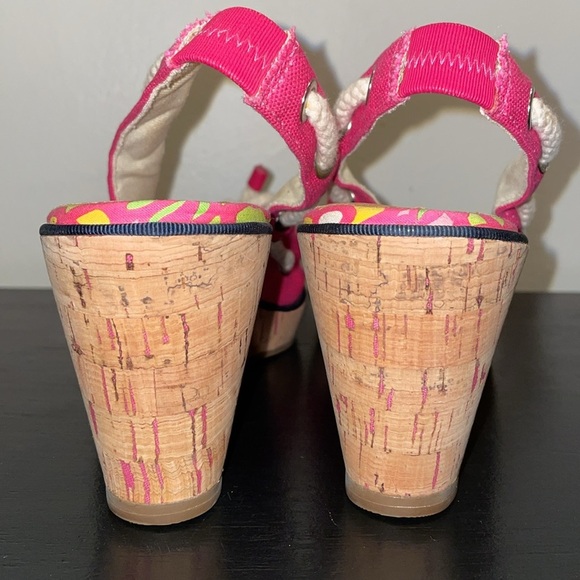 SPERRY TOPSIDER SOUTHPORT PINK SLINGBACK WEDGES. Size 9 - Picture 3 of 10